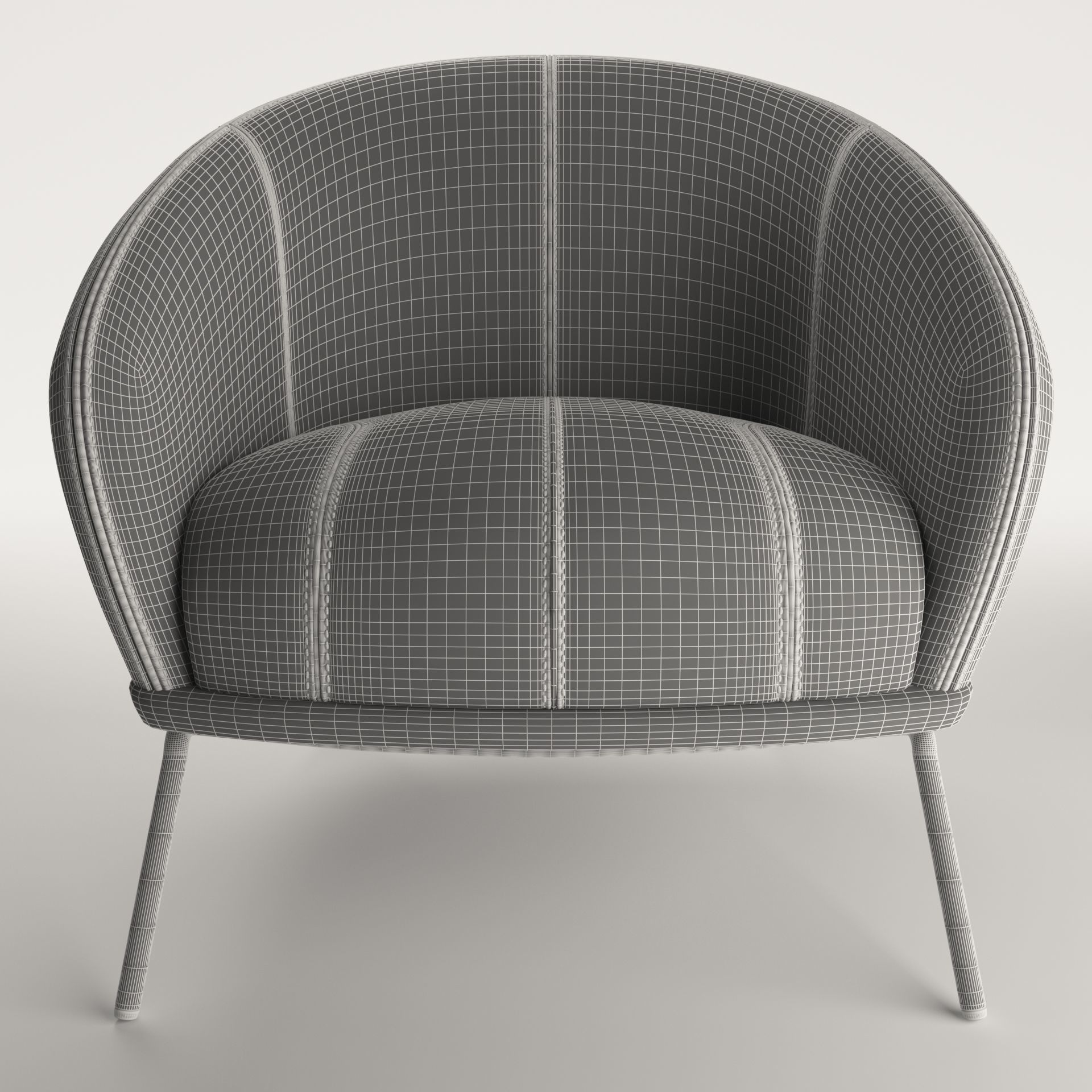 Leather Armchair 3D model_5
