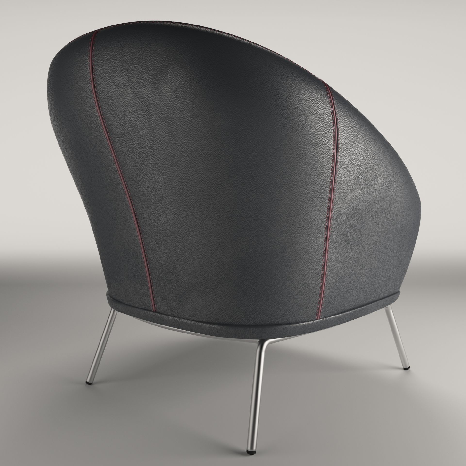 Leather Armchair 3D model_4