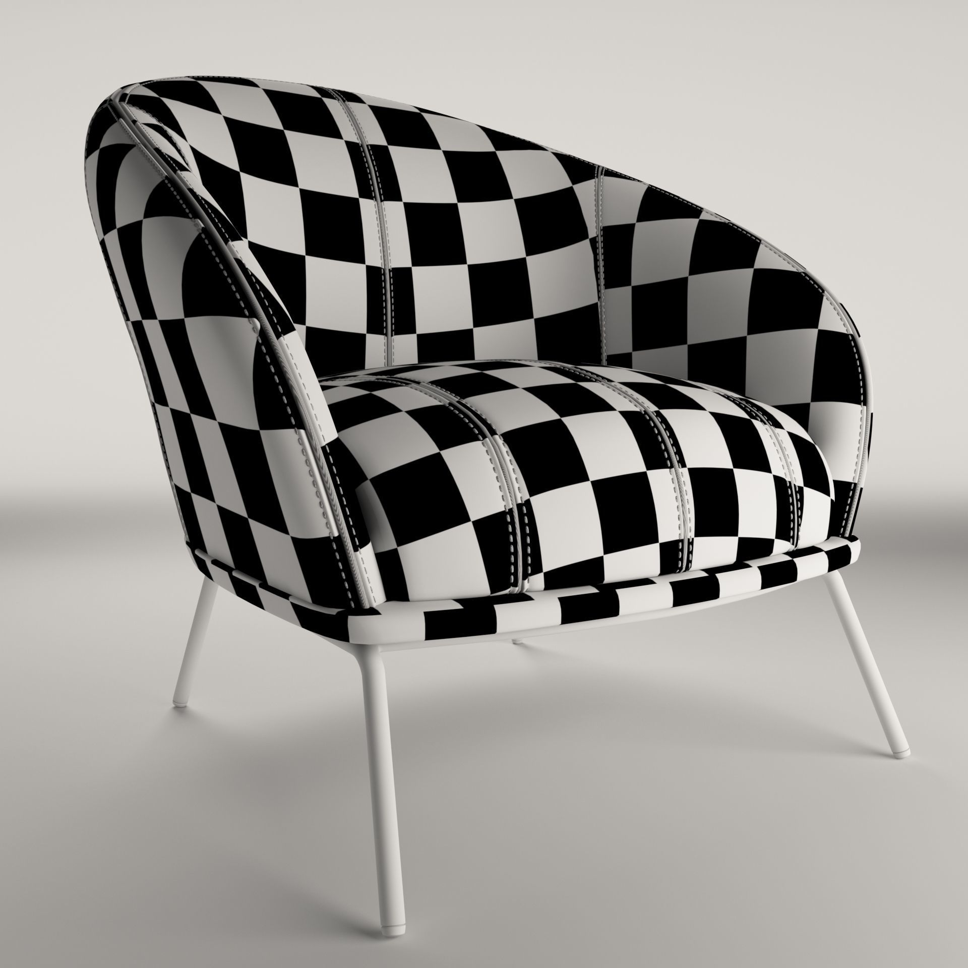Leather Armchair 3D model_7