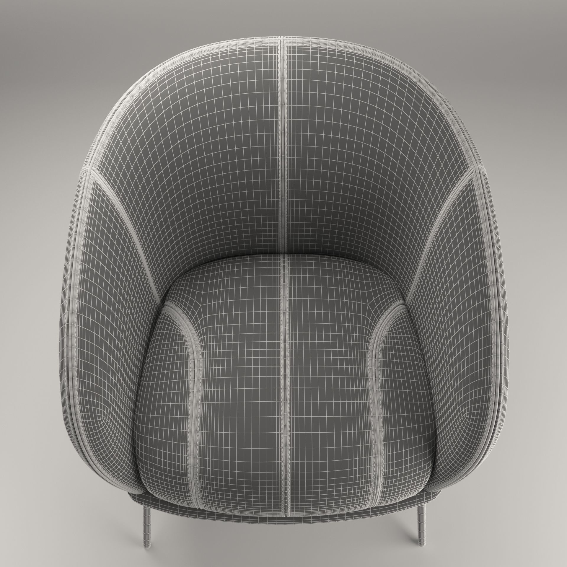 Leather Armchair 3D model_6