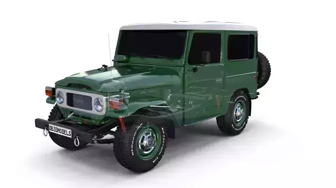 Toyota Land Cruiser FJ 40 with Chassis Green