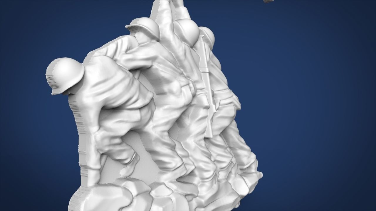 Iwo Jima Tribute American Marine Hero 3D print model_3