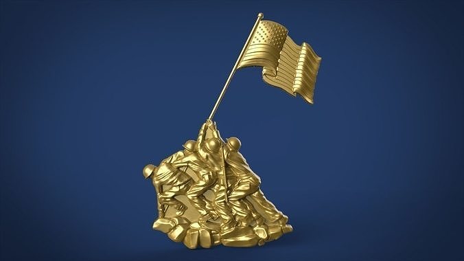 Iwo Jima Tribute American Marine Hero 3D print model