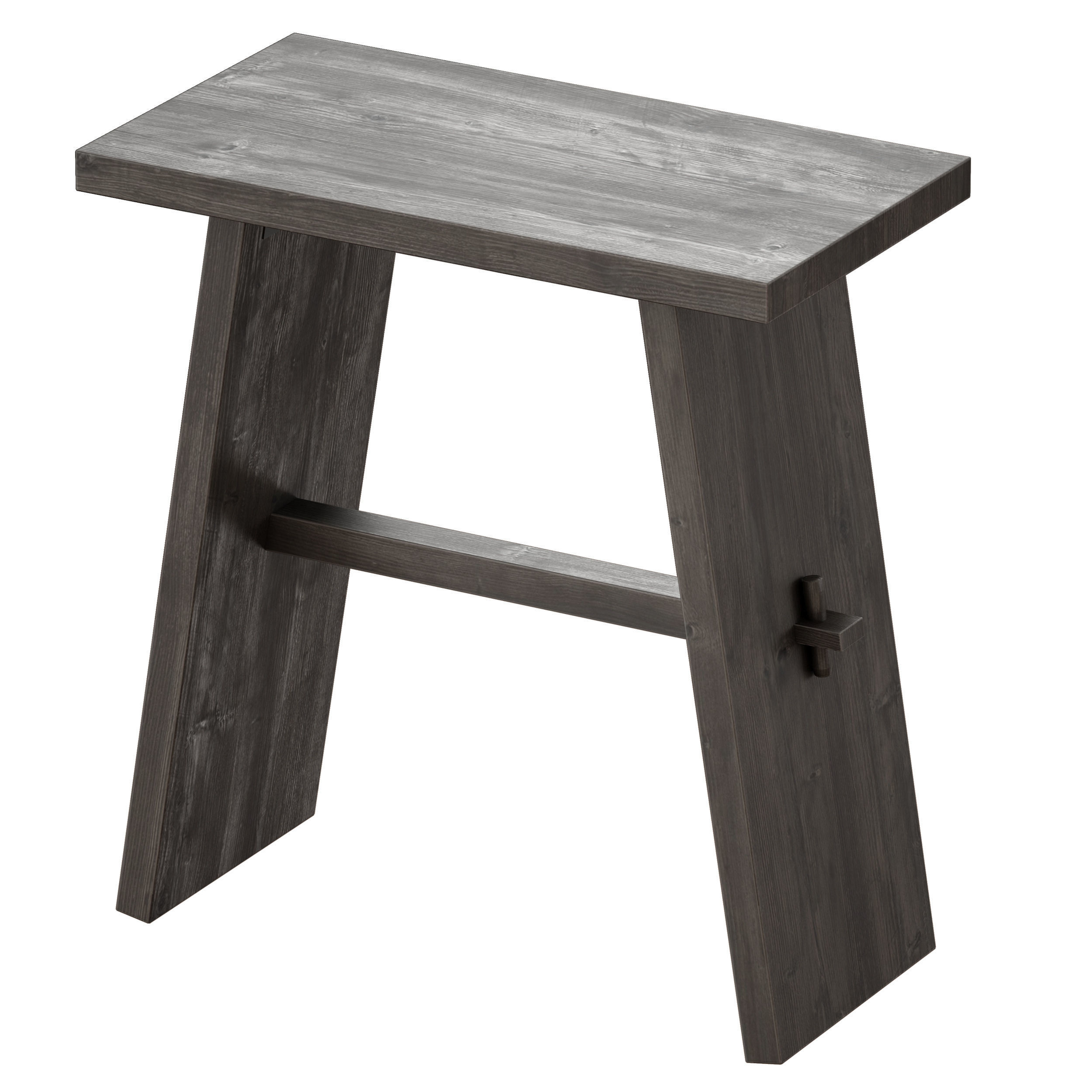 Lax Reclaimed Wood End Table Crate and Barrel 3D model_4