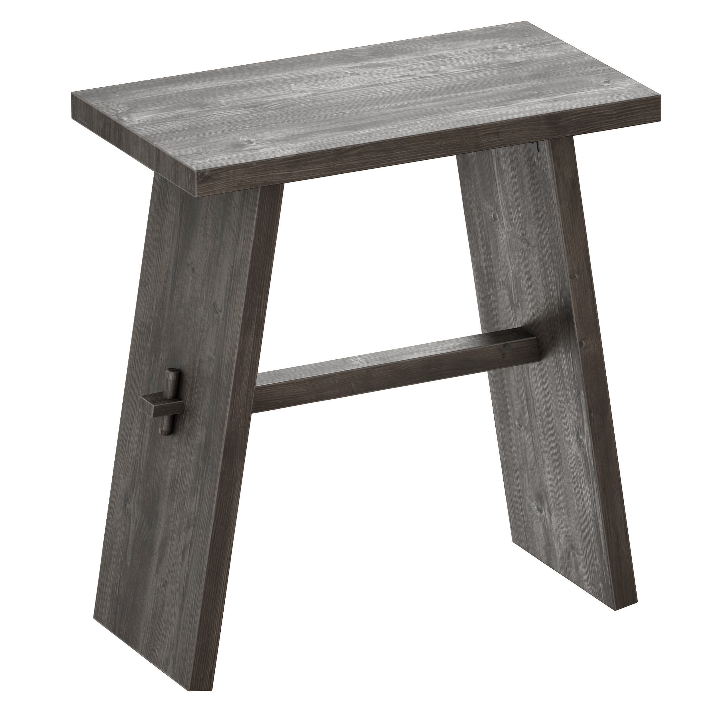 Lax Reclaimed Wood End Table Crate and Barrel 3D model_2