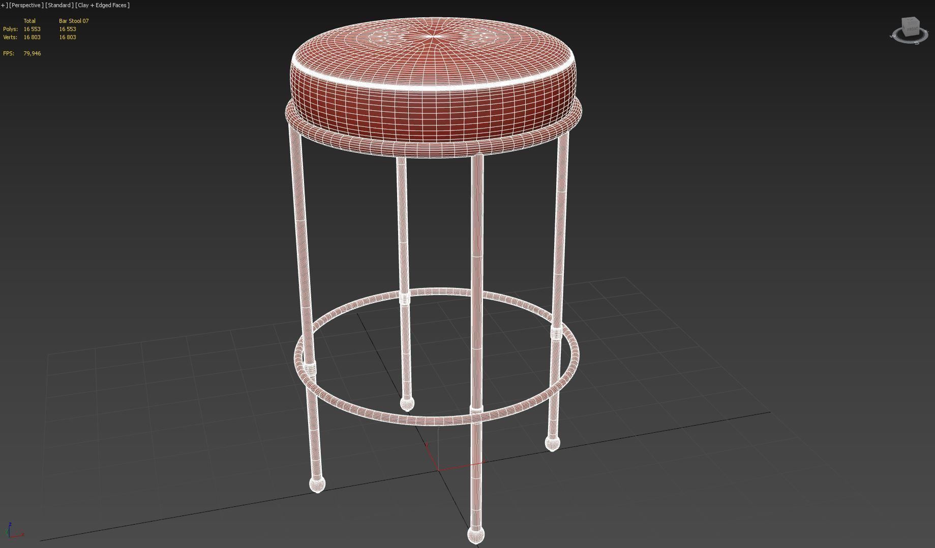 Bar Stool 07 3D model_16