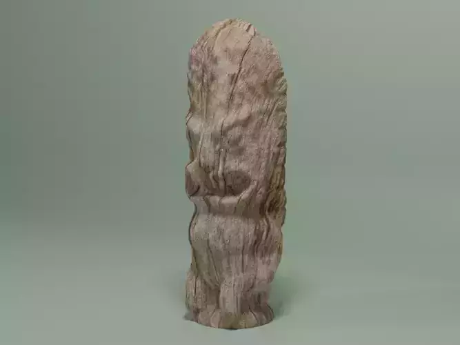 Wooden Tiki Idol Sculpture