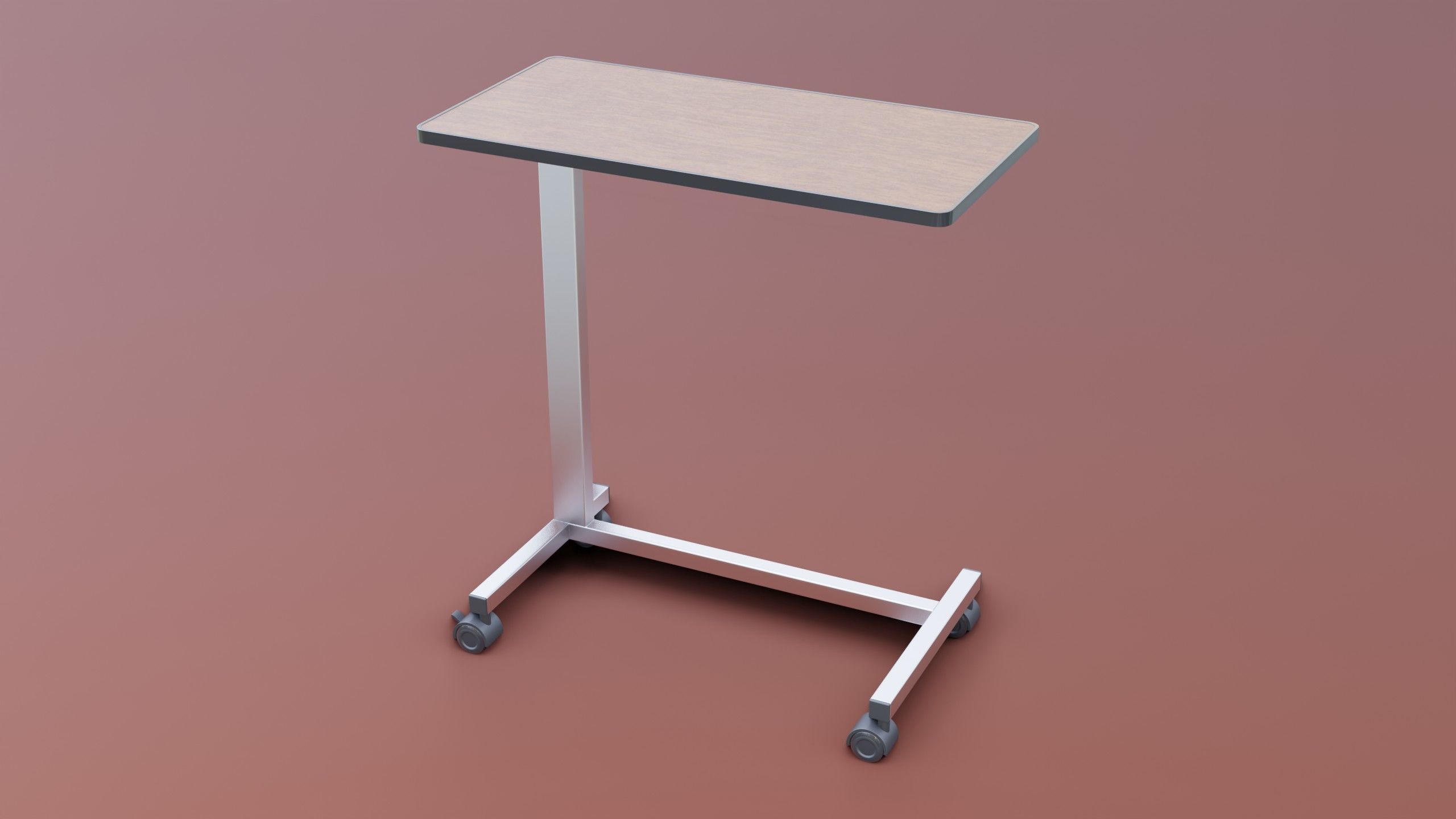 Medical Overbed Table 2 3D model_3