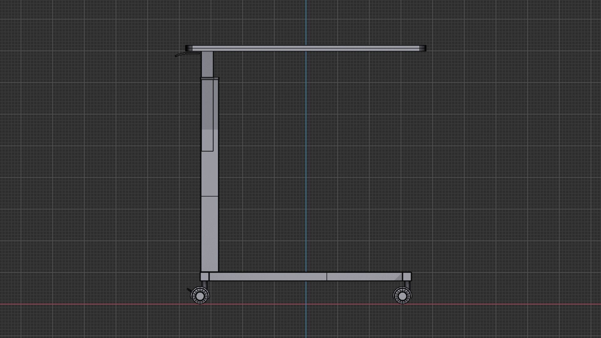 Medical Overbed Table 2 3D model_17