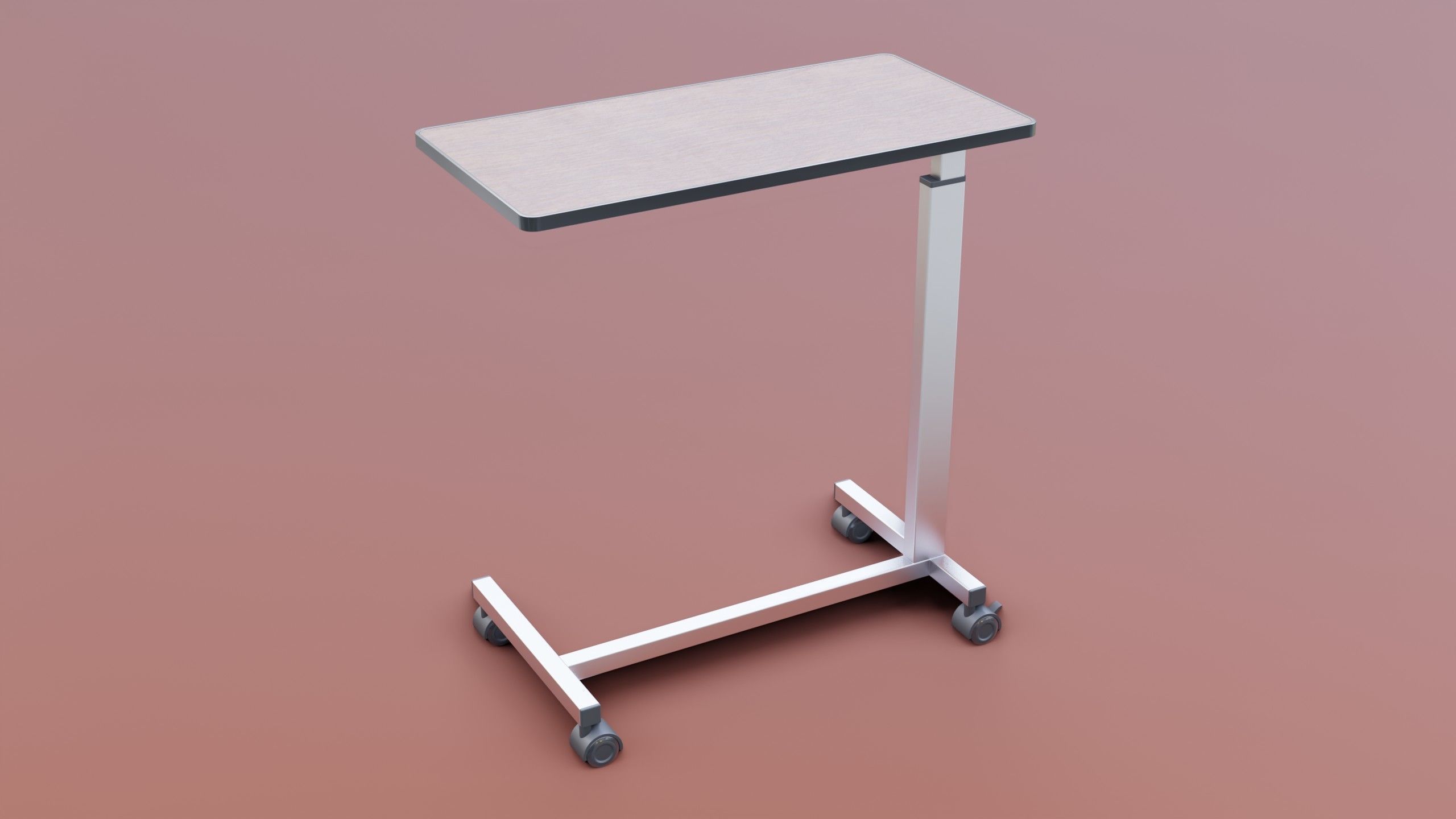Medical Overbed Table 2 3D model_7