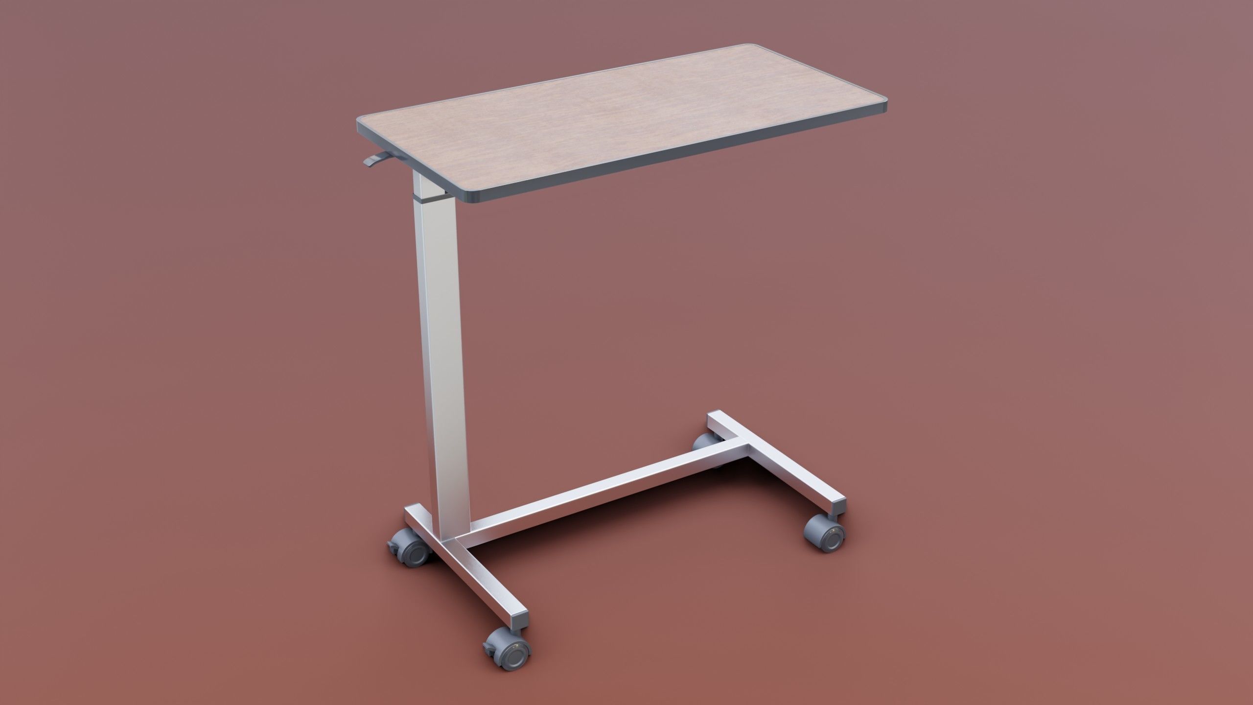 Medical Overbed Table 2 3D model_14