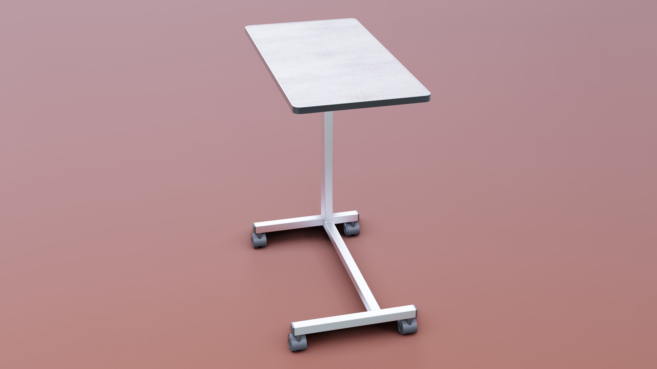 Medical Overbed Table 2 3D model_4