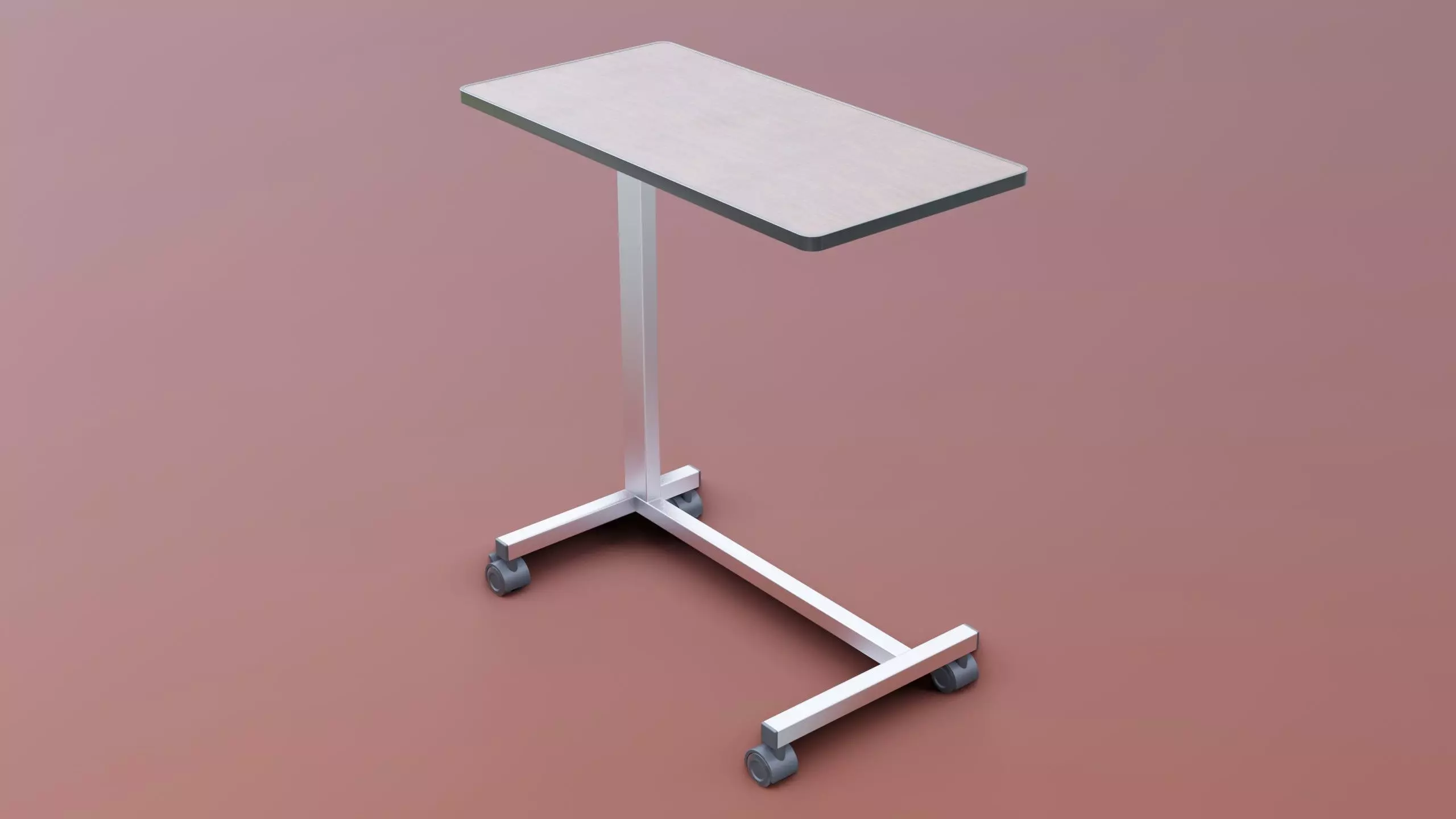 Medical Overbed Table 2 3D model_0