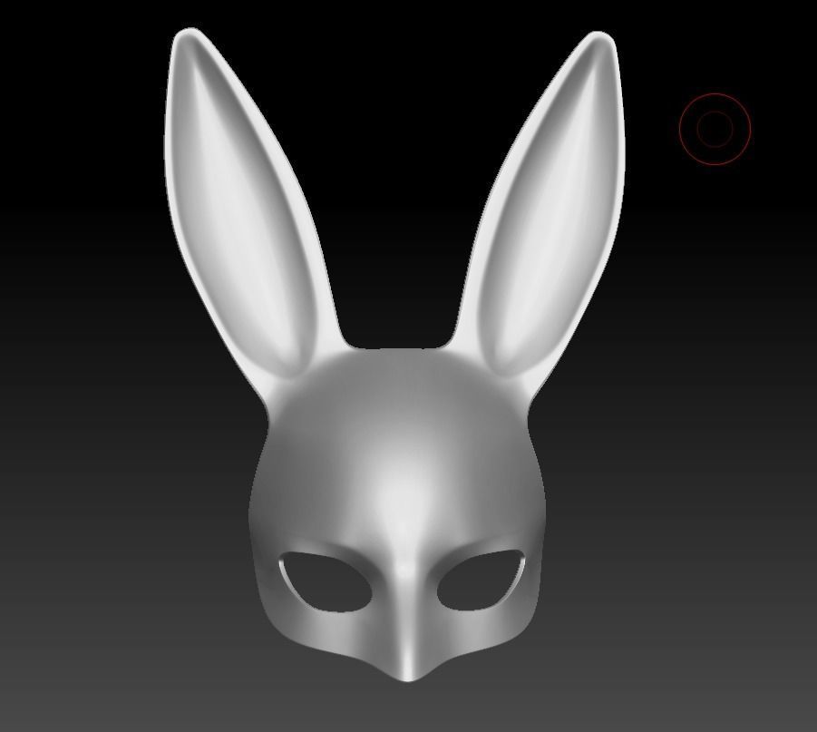 Detailed Bunny Mask  3D print model_3