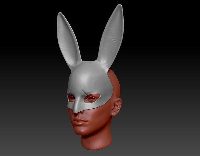 Detailed Bunny Mask  3D print model