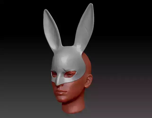 Detailed Bunny Mask  3D print model