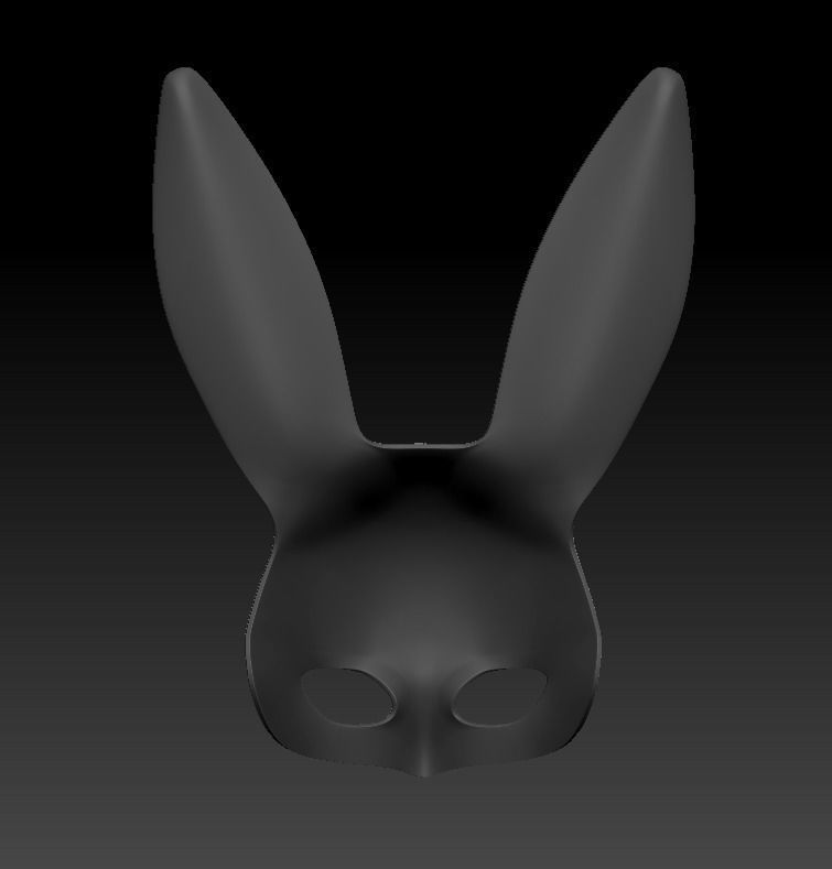 Detailed Bunny Mask  3D print model_2