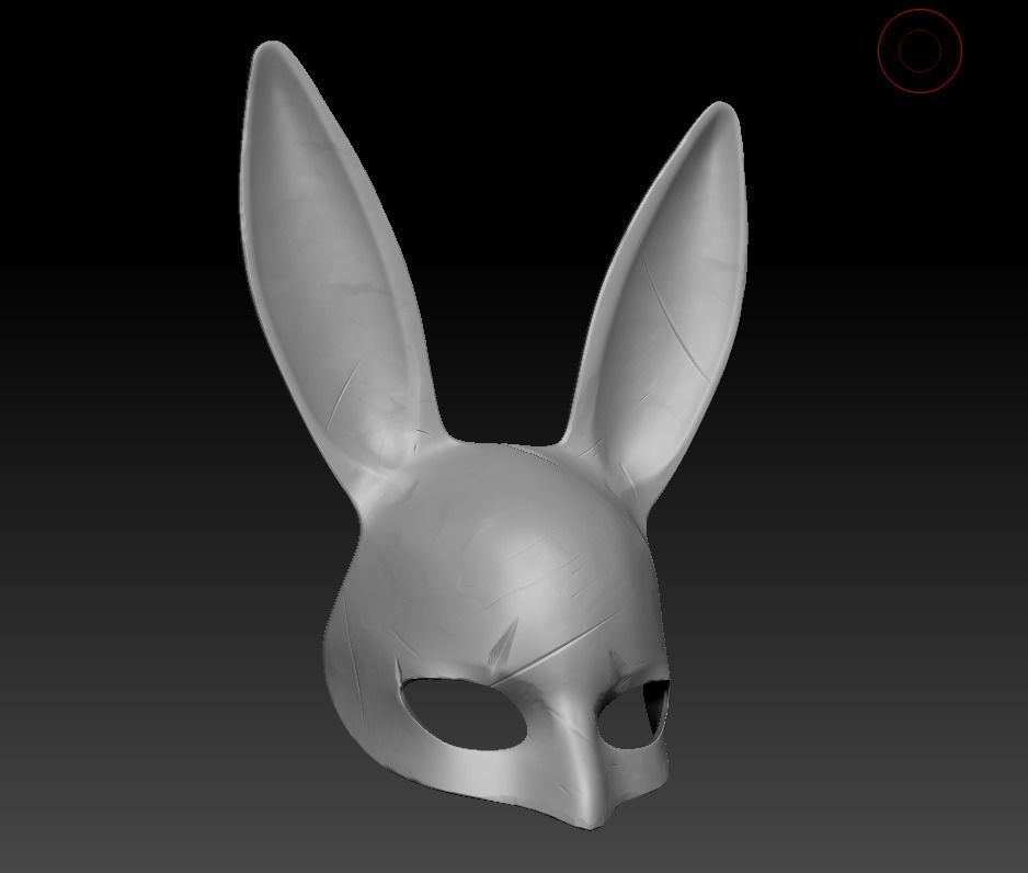 Detailed Bunny Mask  3D print model_1