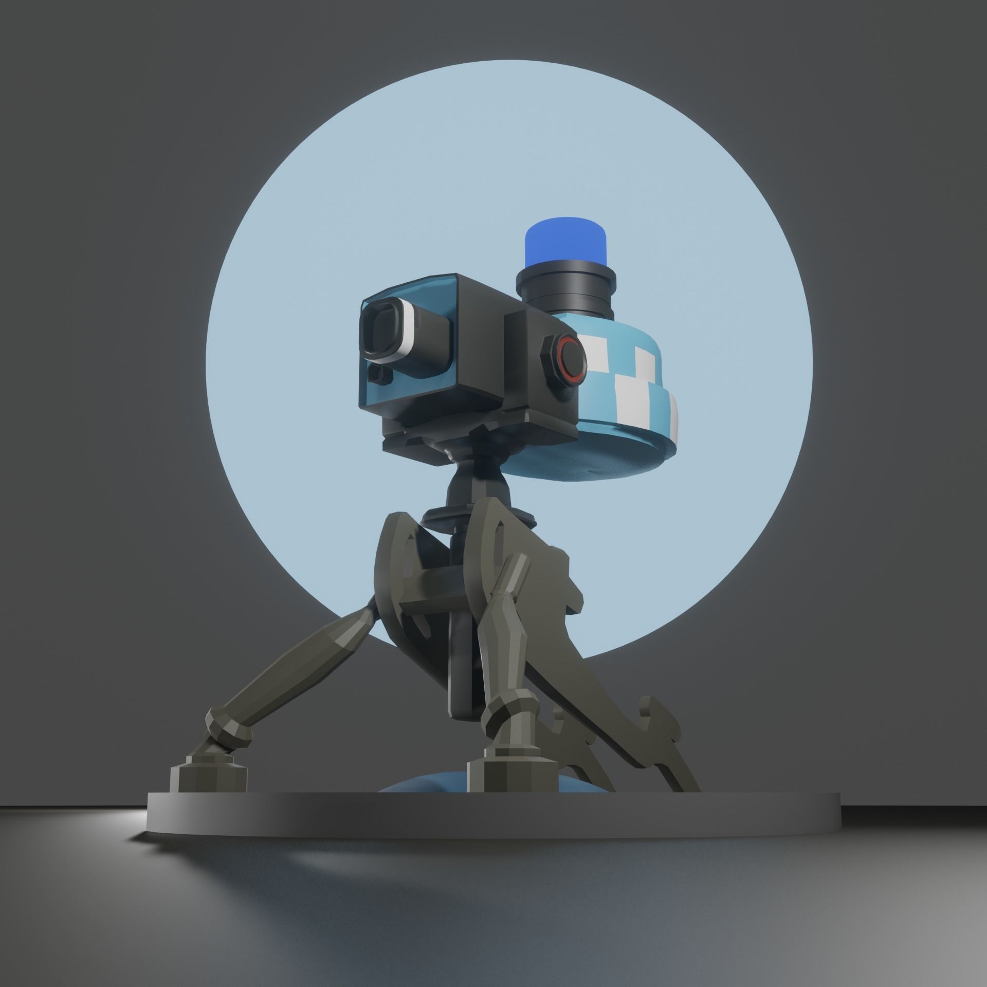 TeamFortress 2 Engineer Turrets 2 colors Sentry Gun Low-poly 3D model_2
