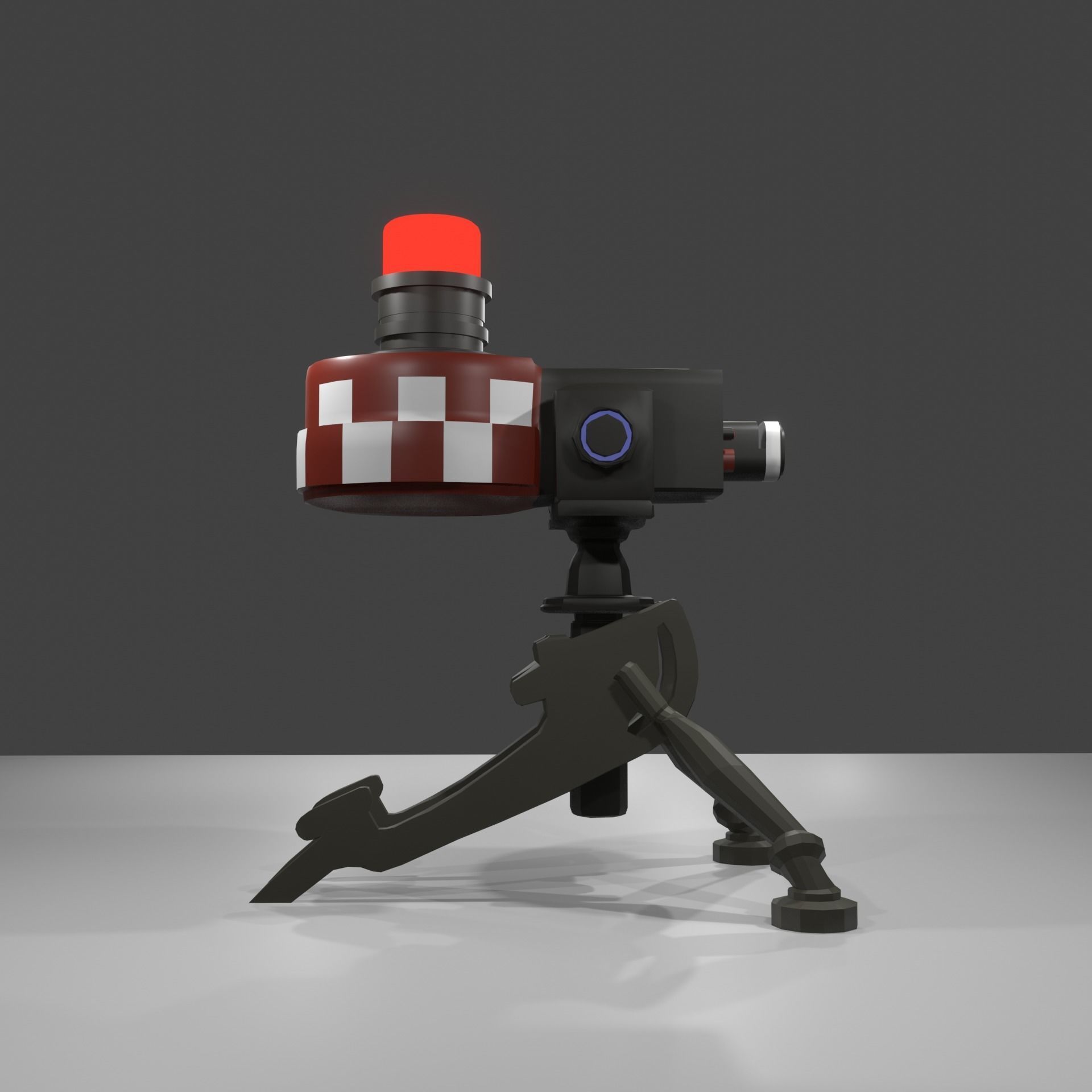 TeamFortress 2 Engineer Turrets 2 colors Sentry Gun Low-poly 3D model_3
