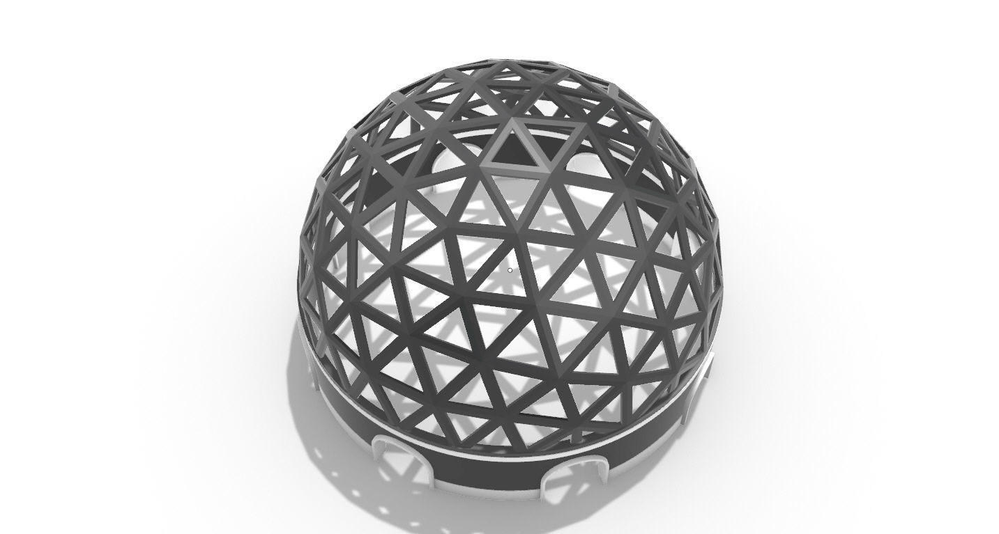 Geodesic Dome Pavilion with Openings Stand Alone Structure V1 3D model_39