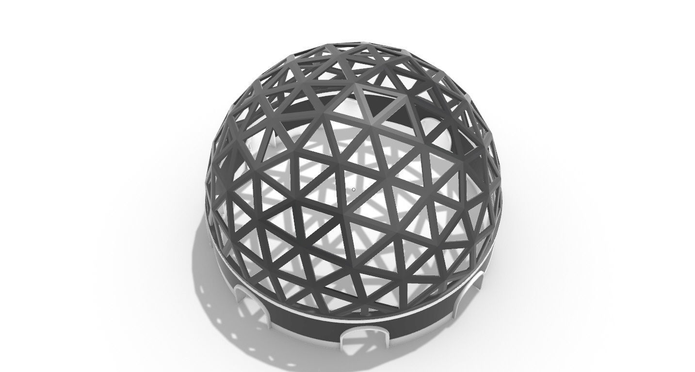 Geodesic Dome Pavilion with Openings Stand Alone Structure V1 3D model_40