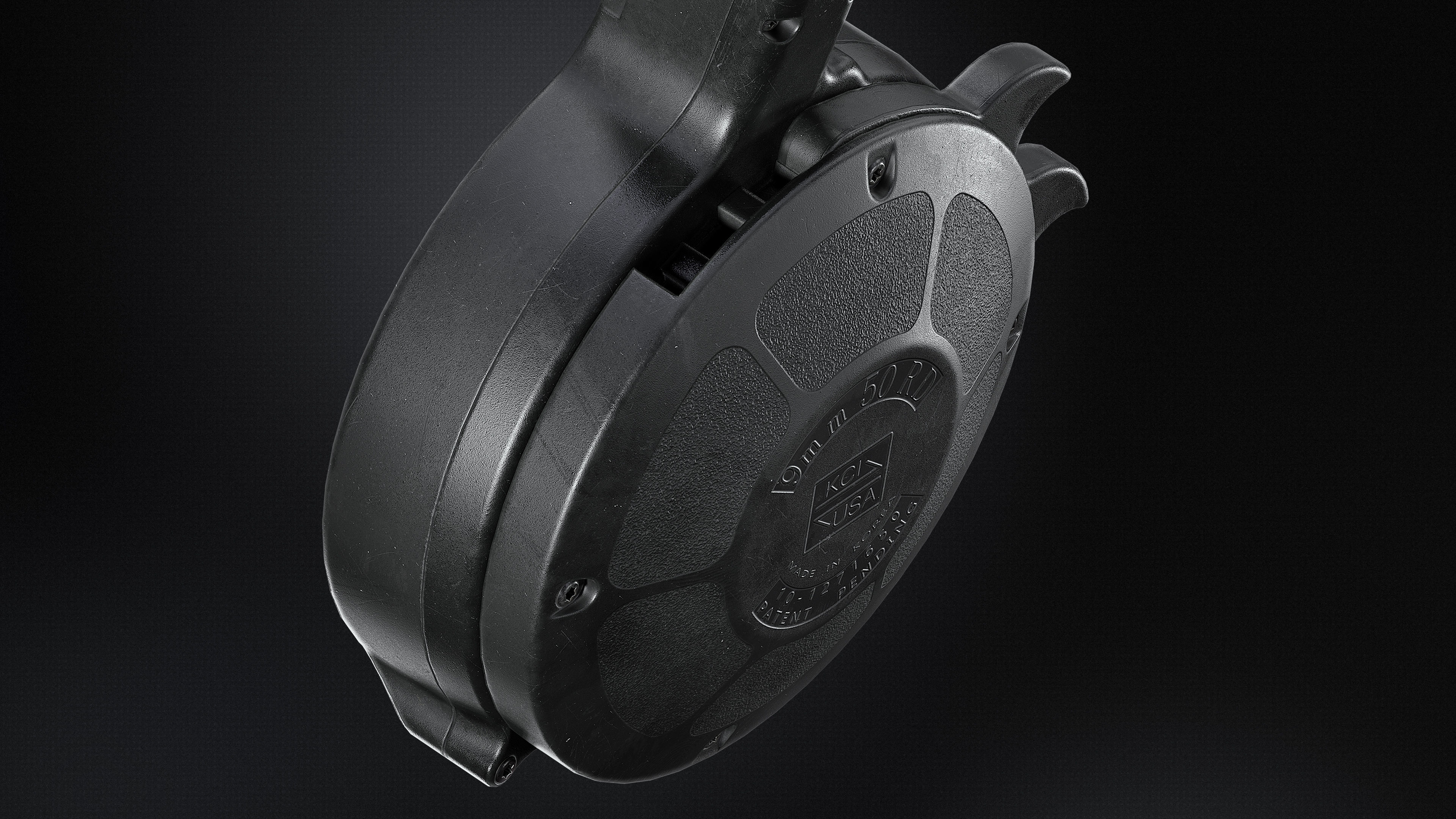 KCI 50-Round Drum Magazine 9mm Low-poly 3D model_3