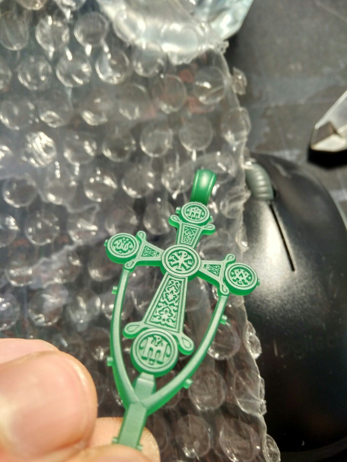 Gold Cross Chrism 3D print model_5