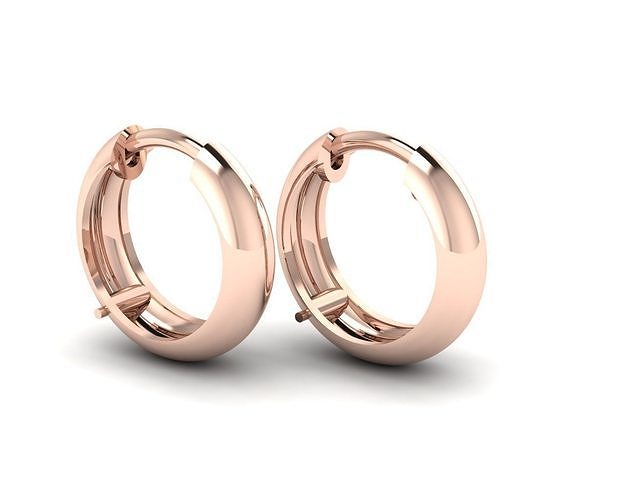 bali 1 rose gold hoop earrings Free 3D print model