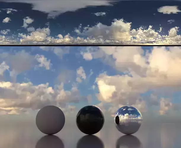 Skydome HDR - Cloudy Blue Sky 2