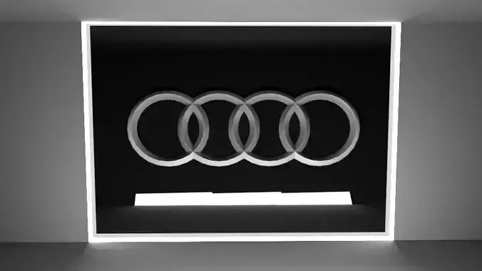 AUDI LOGO Low-poly 3D model