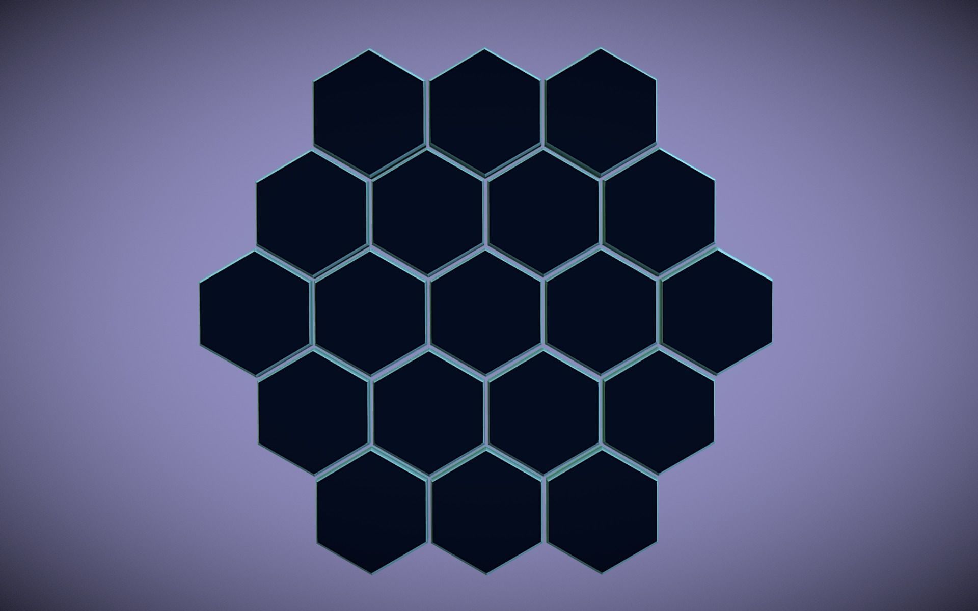 Perfect Hexagon Memory Game for Kids Free low-poly 3D model_3