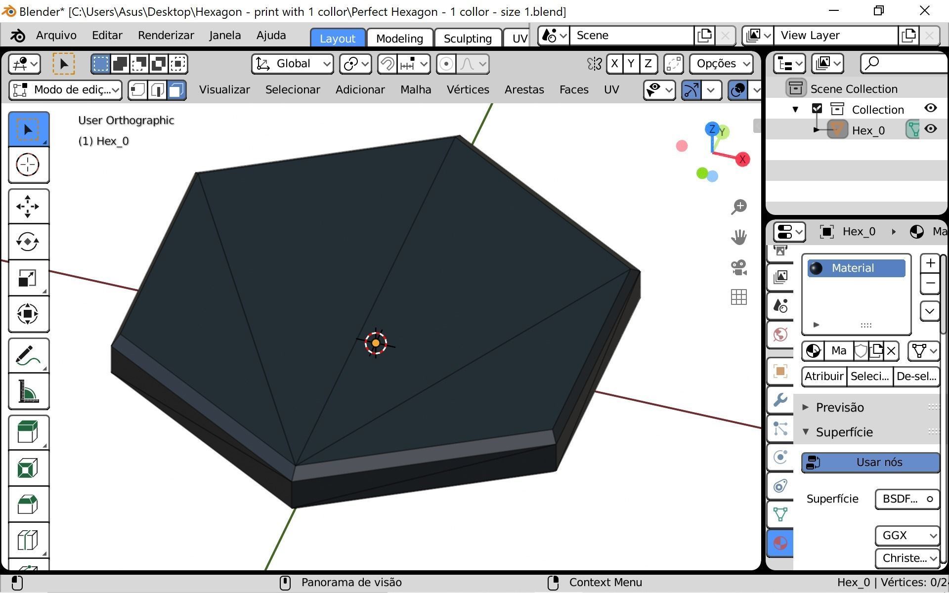 Perfect Hexagon Memory Game for Kids Free low-poly 3D model_4