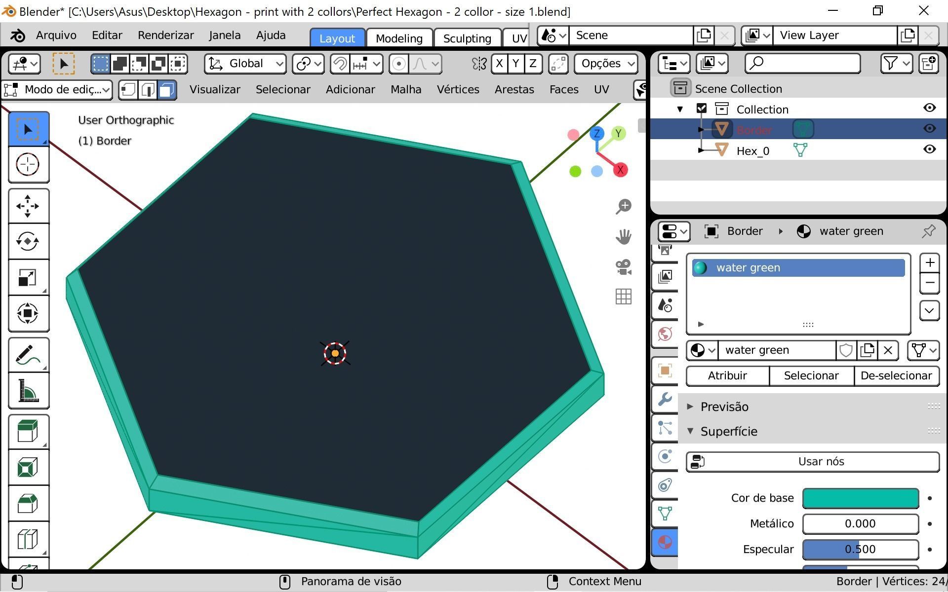 Perfect Hexagon Memory Game for Kids Free low-poly 3D model_5
