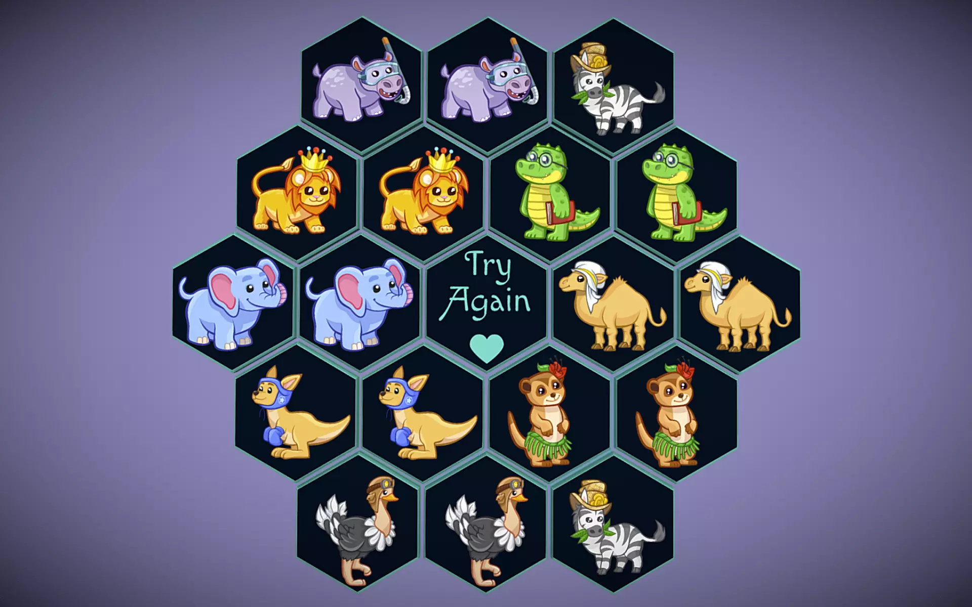 Perfect Hexagon Memory Game for Kids Free low-poly 3D model_0