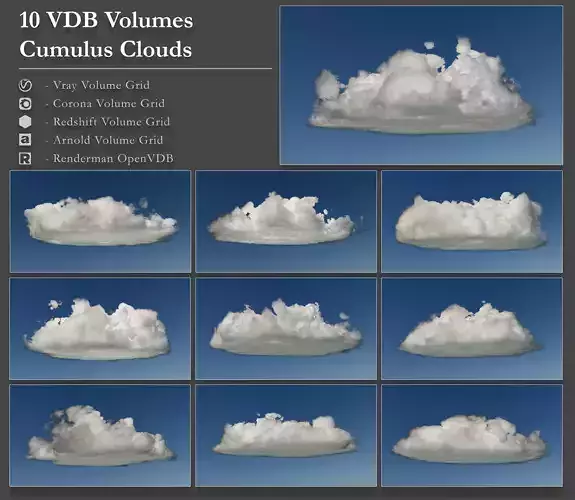 Clouds - Volumetric OpenVDB Cumulus Clouds