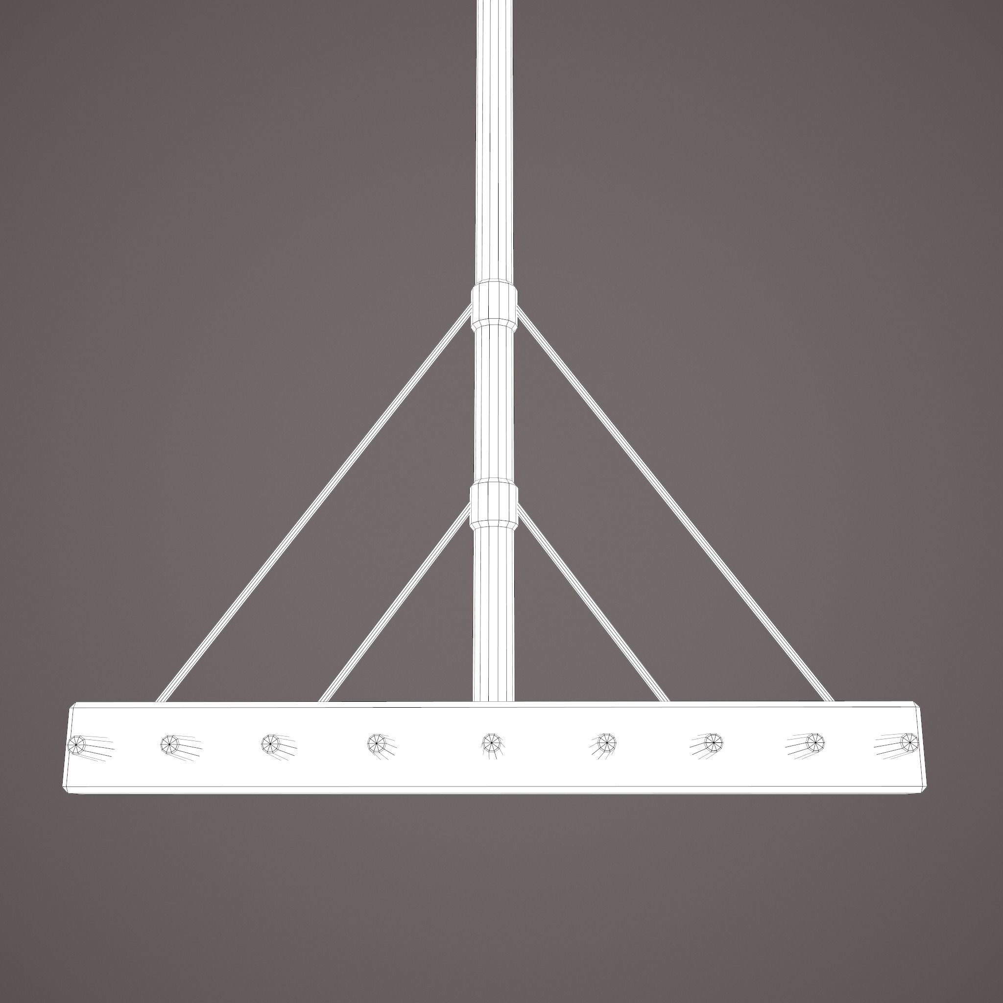 Medieval Style Rake Low-poly 3D model_36