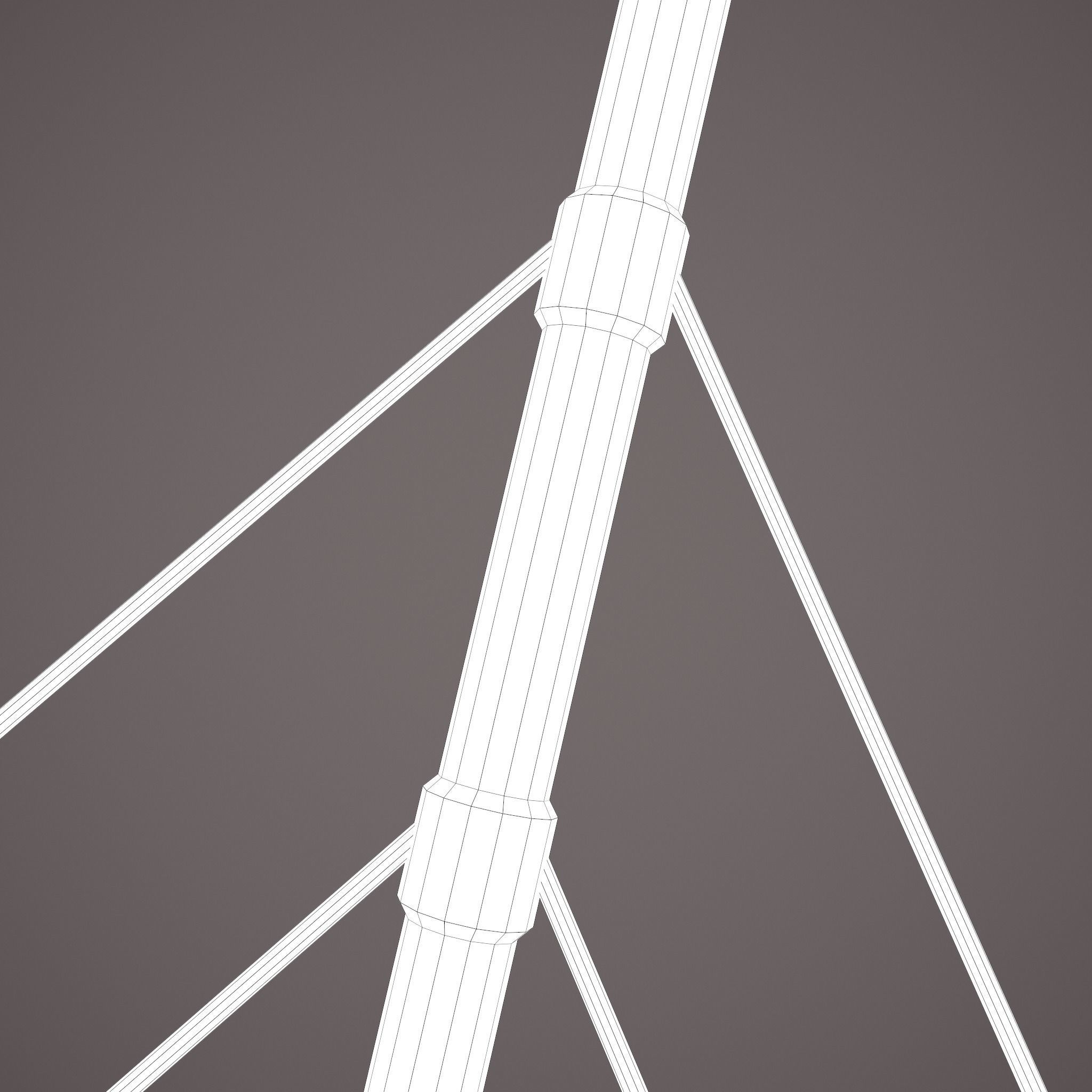 Medieval Style Rake Low-poly 3D model_41