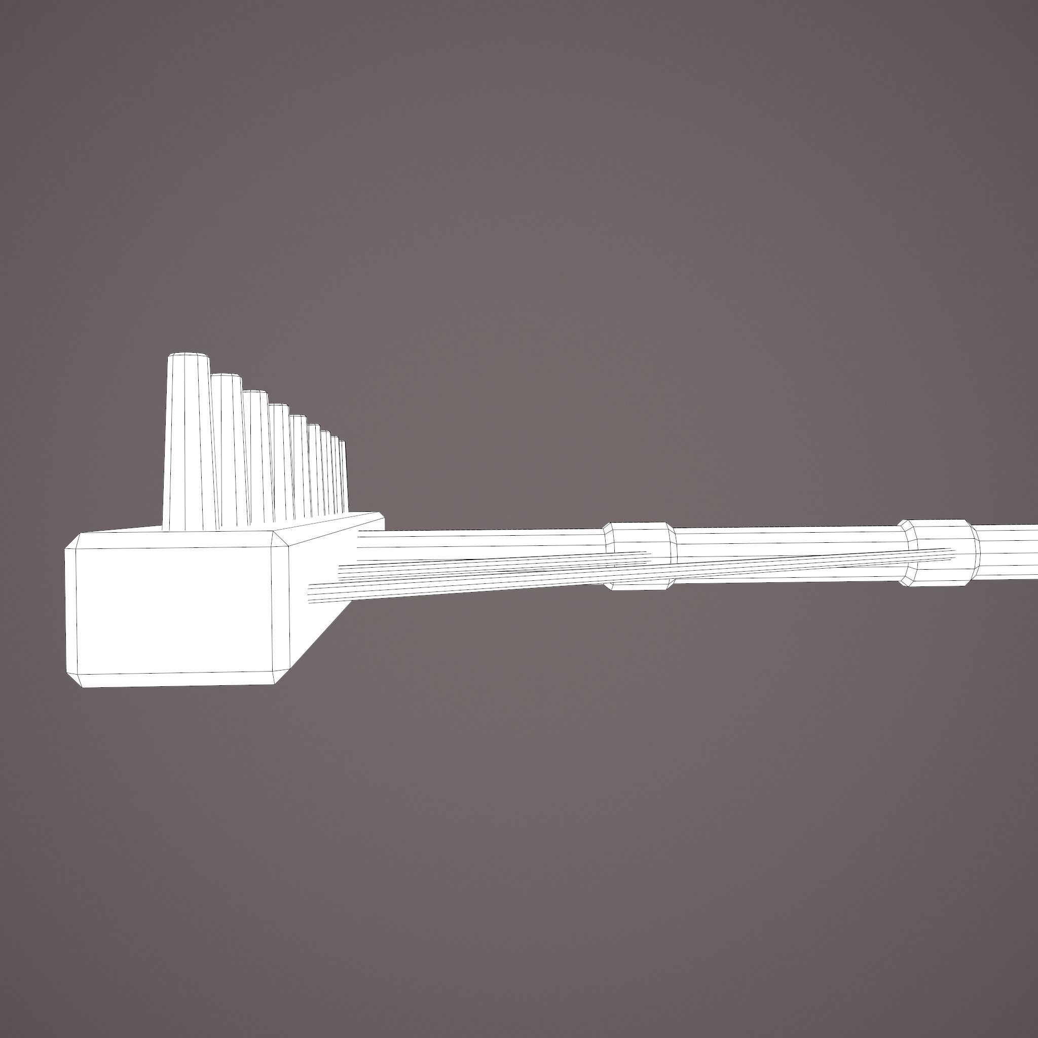 Medieval Style Rake Low-poly 3D model_30