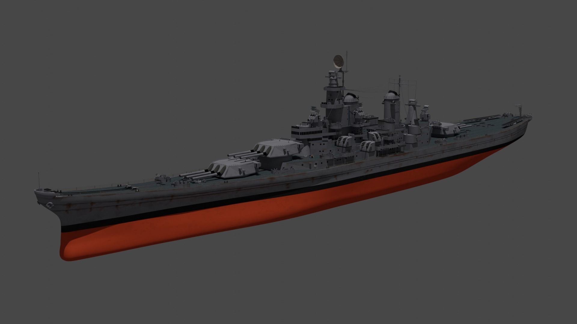 Battleship USS Iowa 3D model_2