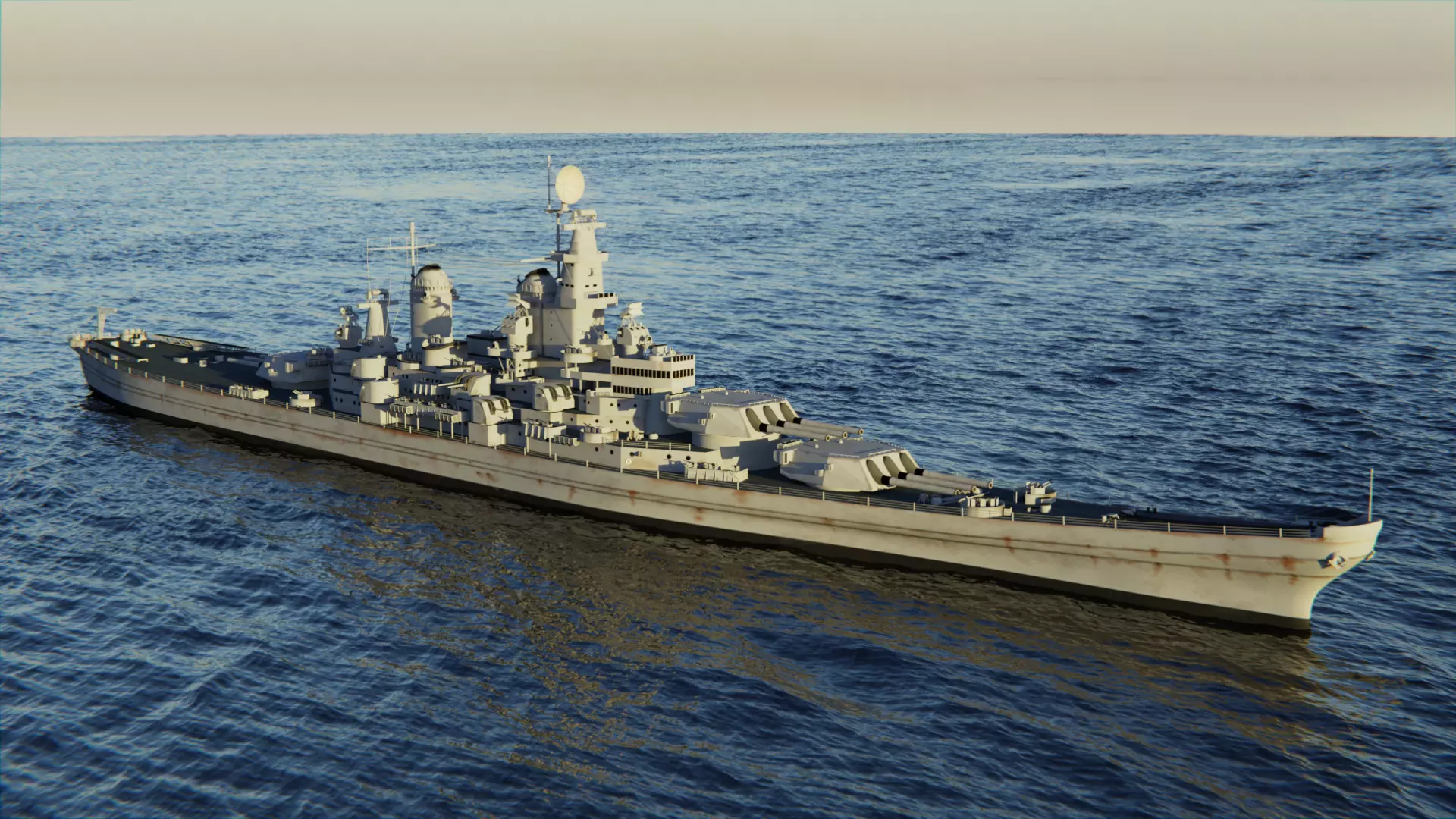 Battleship USS Iowa 3D model_0