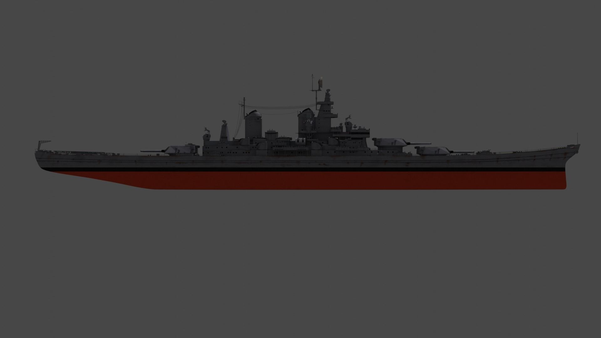 Battleship USS Iowa 3D model_4