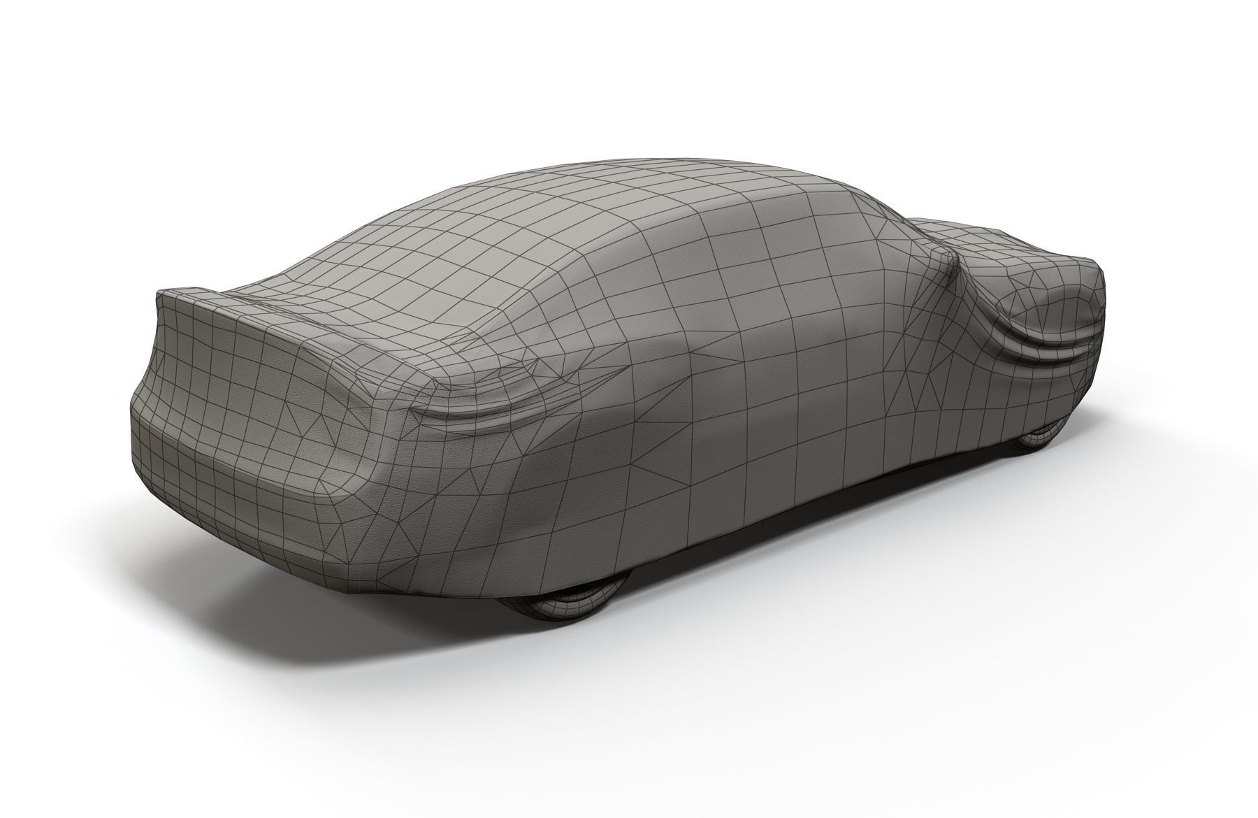 Car cover Low-poly 3D model_4