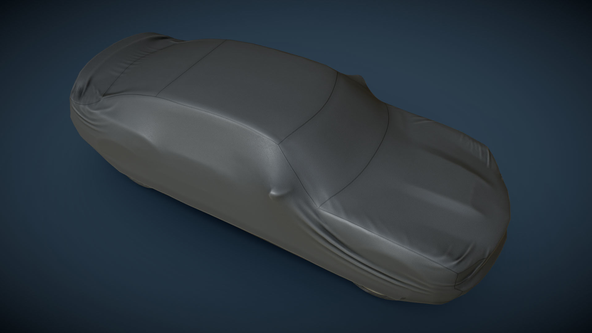 Car cover Low-poly 3D model_7