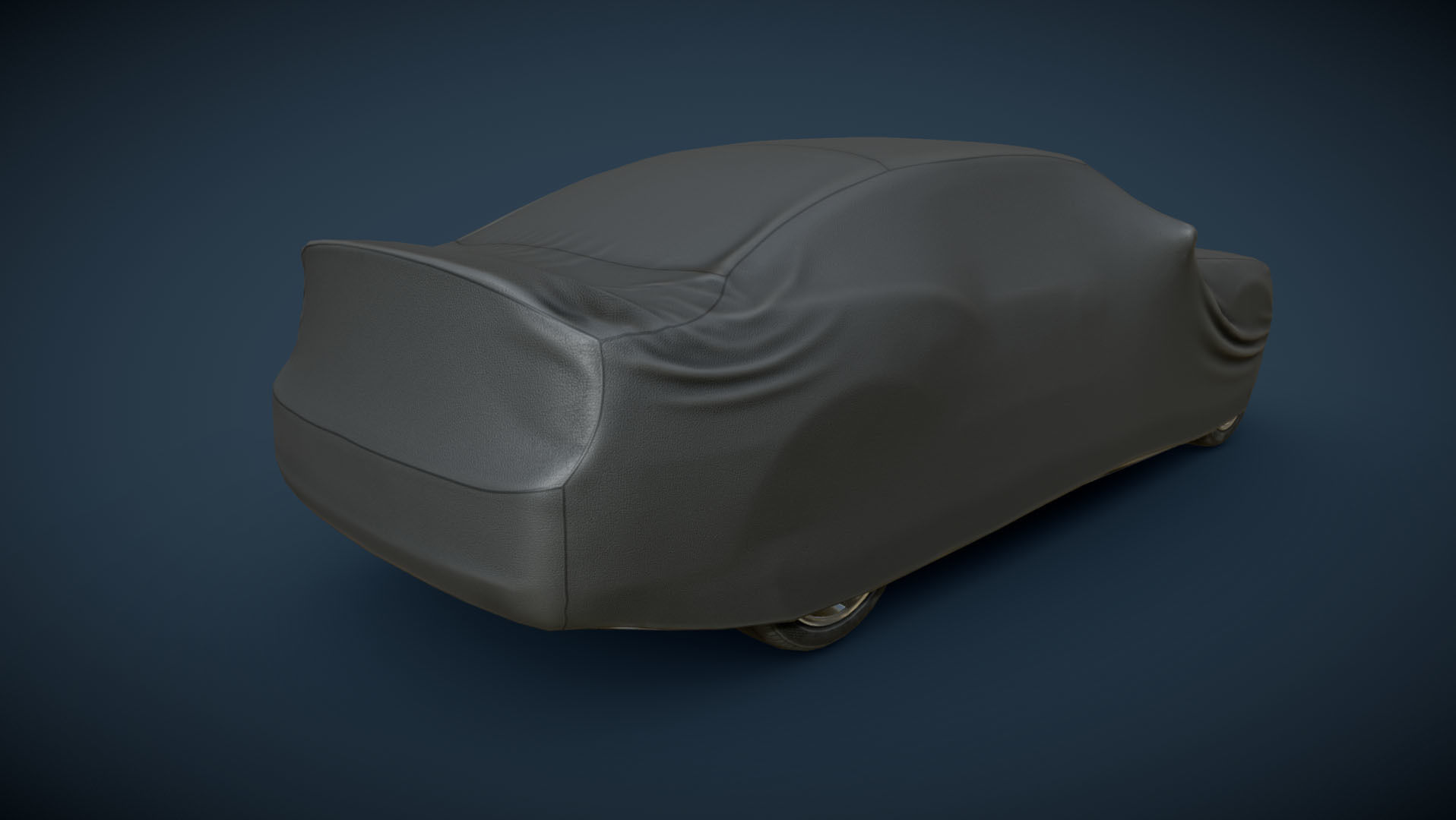 Car cover Low-poly 3D model_8