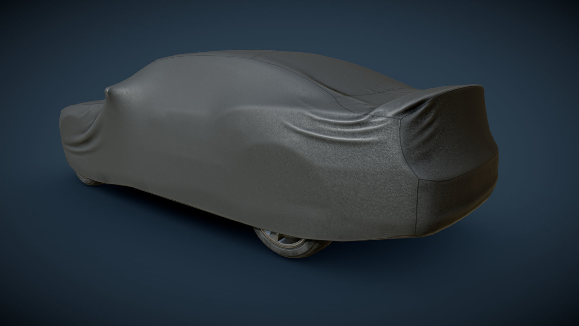 Car cover Low-poly 3D model_6