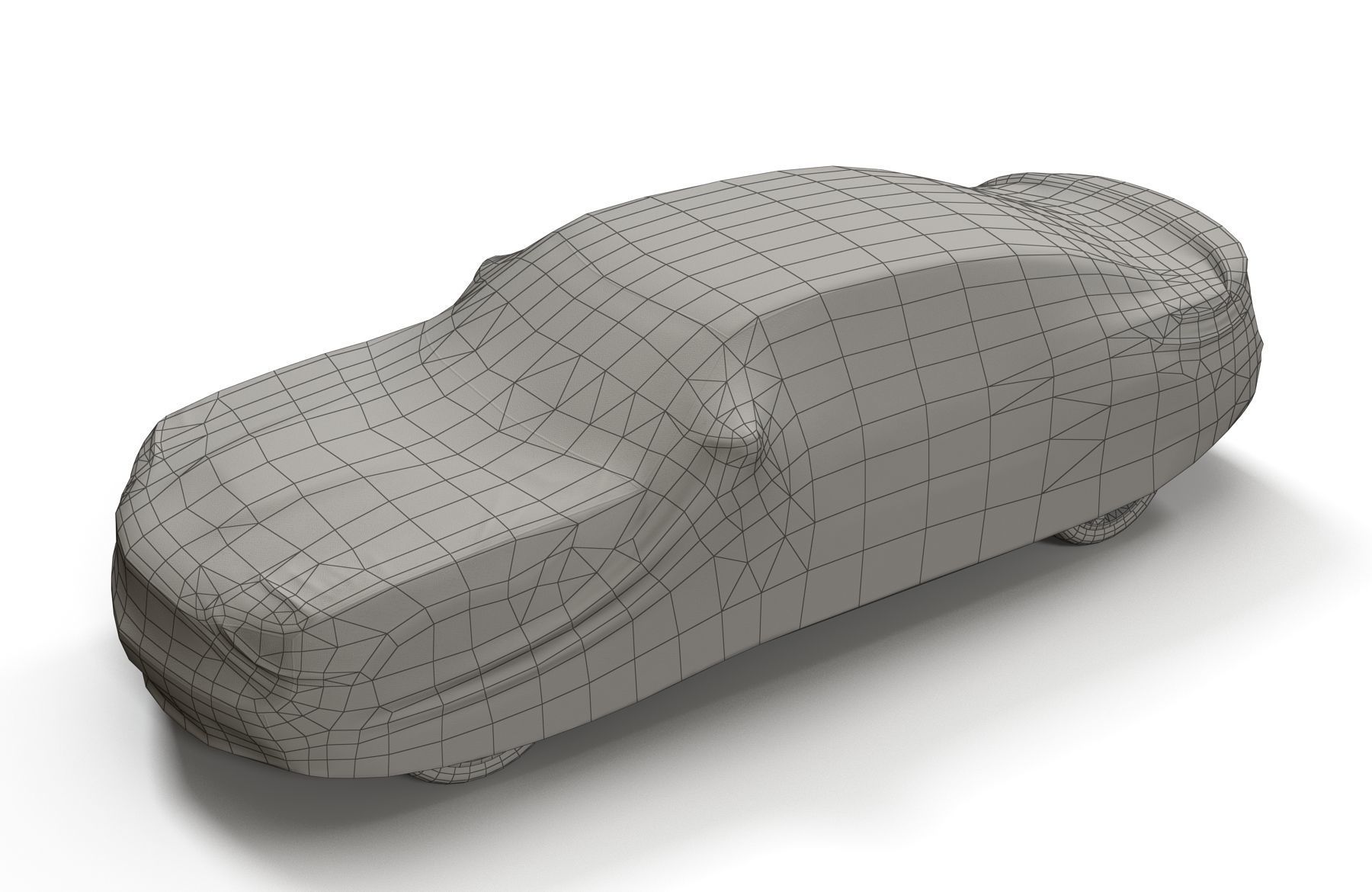 Car cover Low-poly 3D model_2