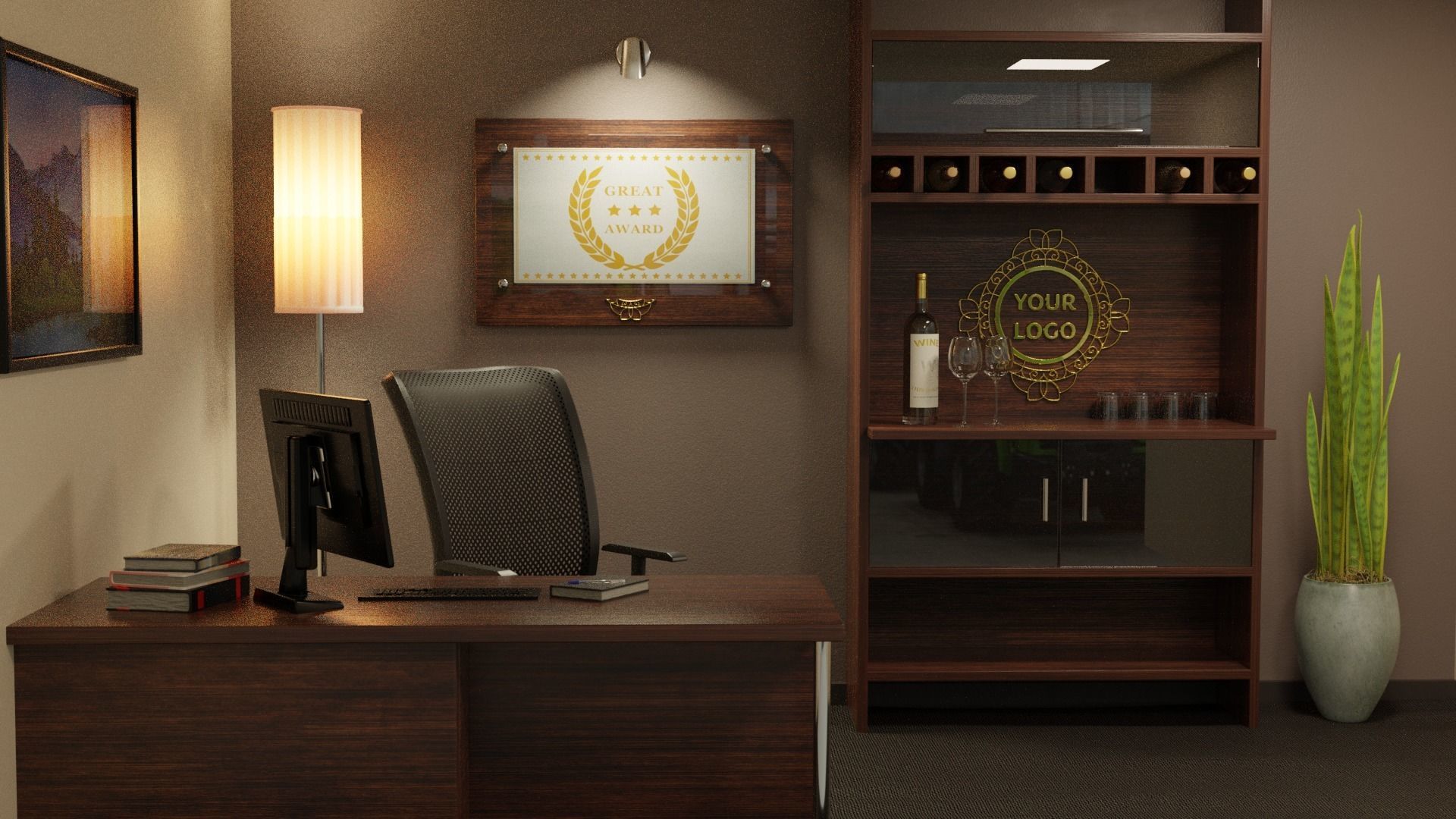 Office Scene 3D model_3