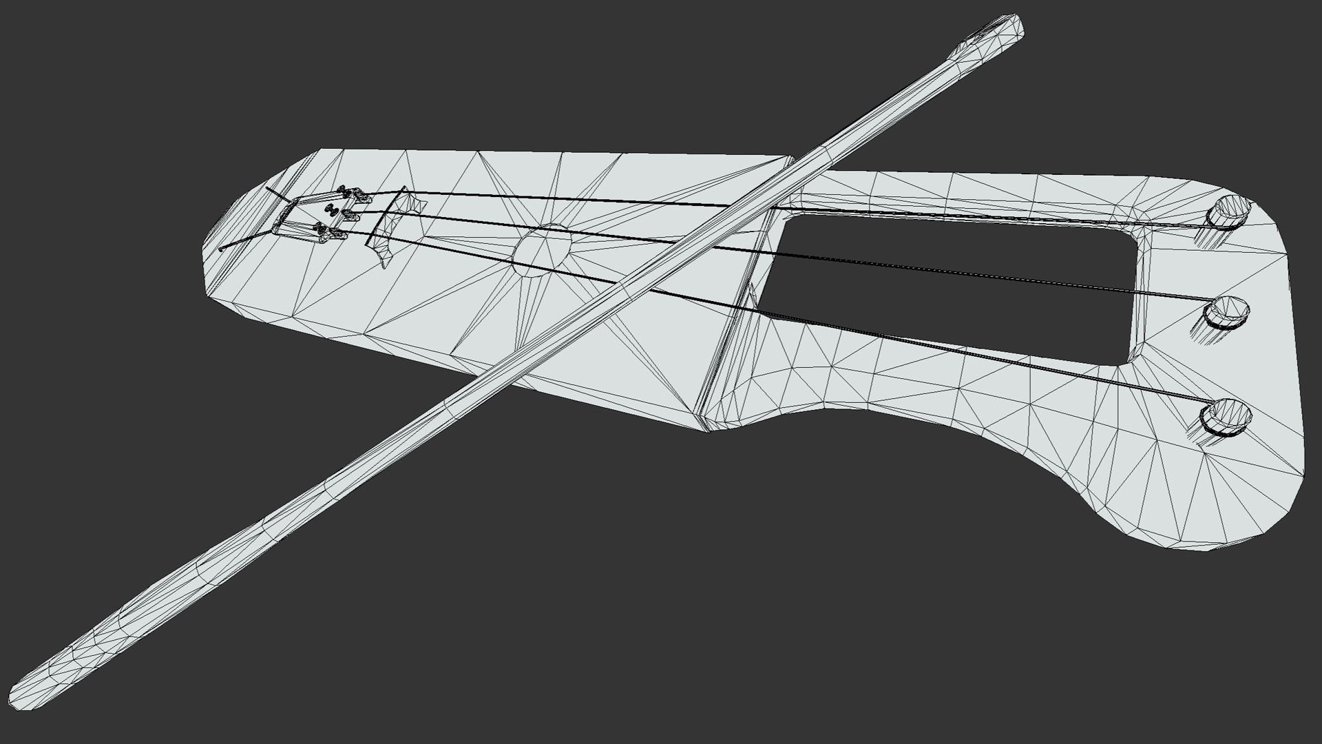 Nordic Tagelharpa - Hugin Munin - PBR Low-poly 3D model_7