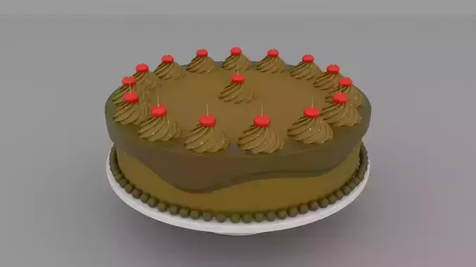 Cake with cherry